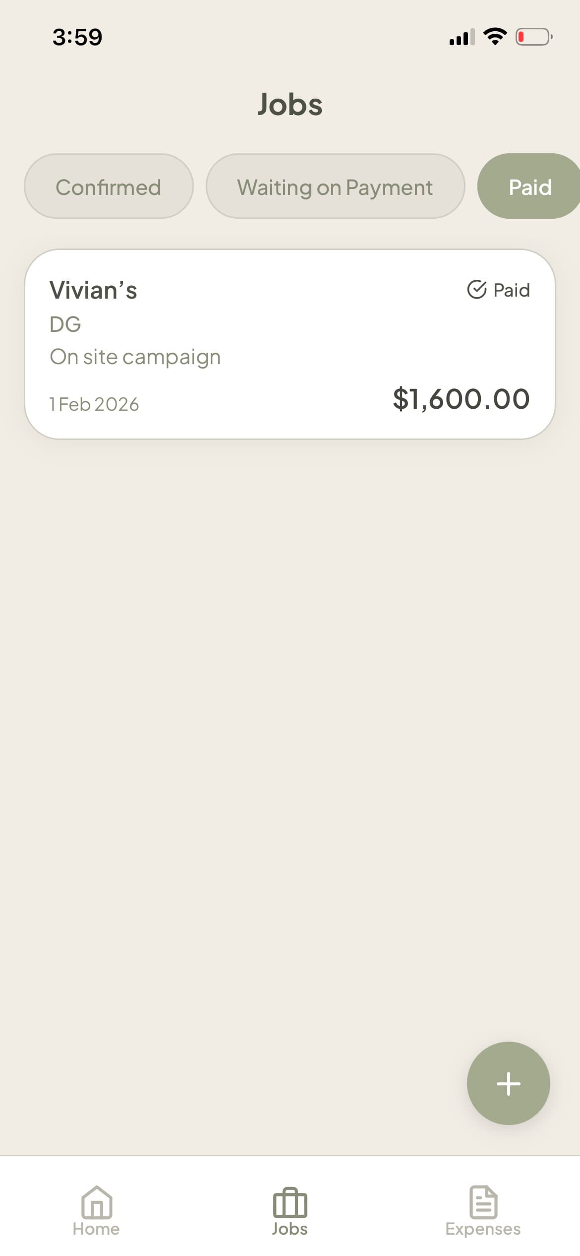 BOOKDU paid jobs list showing completed payments from modeling agencies